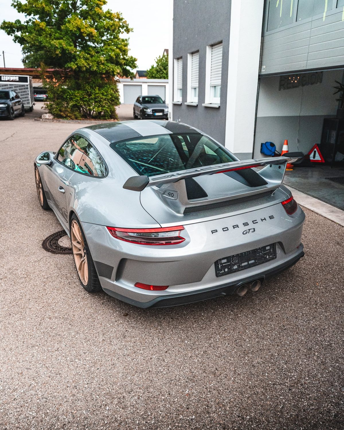 Heck und Heckflügel des Porsche 991.2 GT3