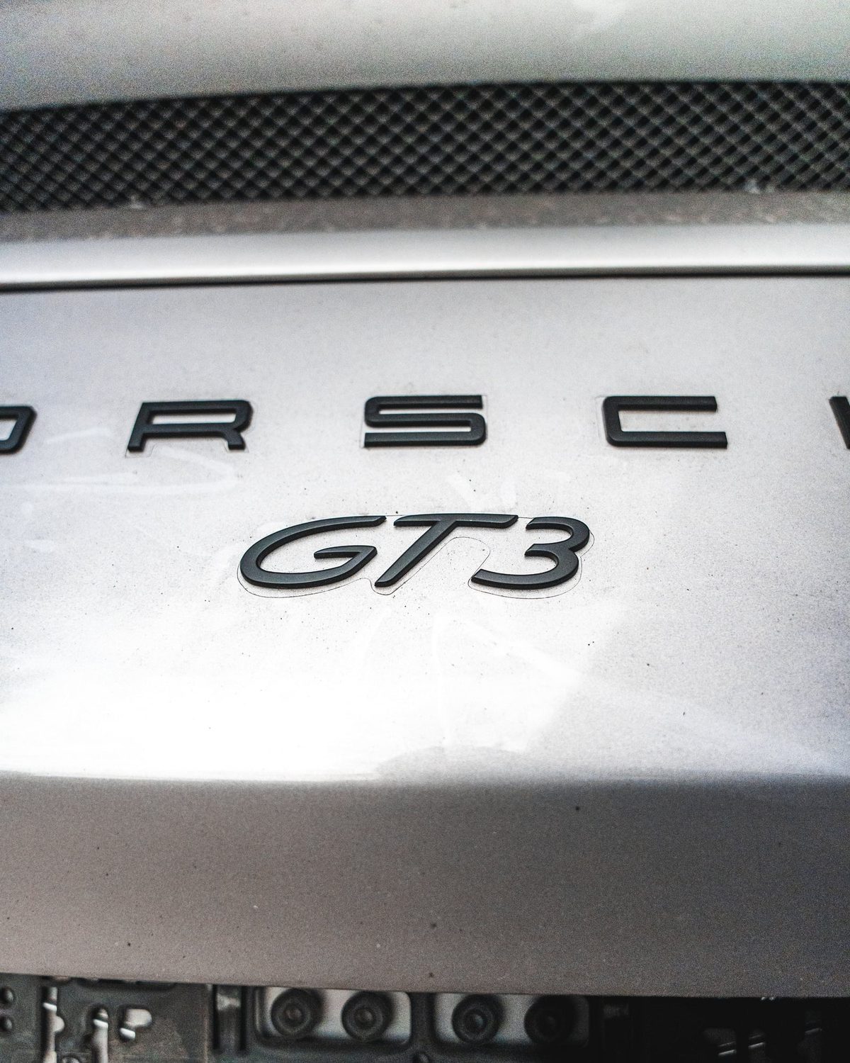 GT3-Schriftzug am Heck des Porsche 991.2 GT3